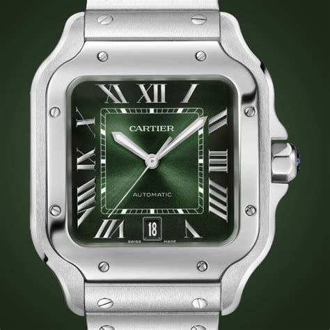 new cartier santos green|cartier santos 100 price uk.